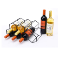 Factory wholesale diamond black spraying 5-bottle iron wine rack